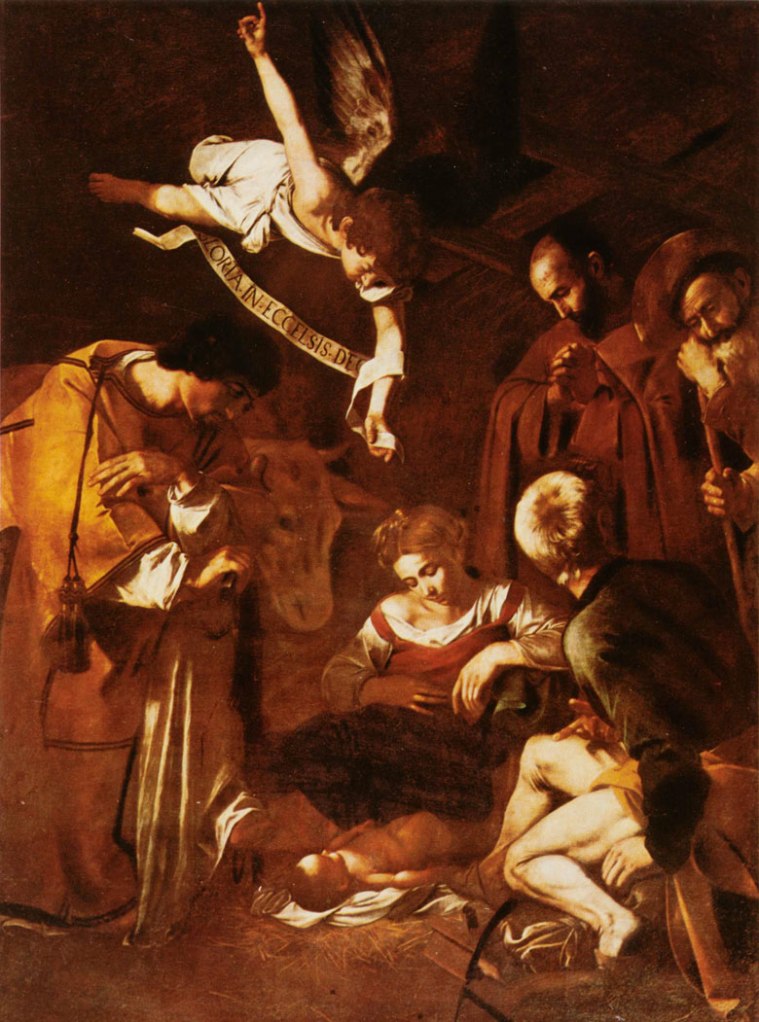 Caravaggio - Natività Con I Santi Lorenzo E Francesco d'Assisi